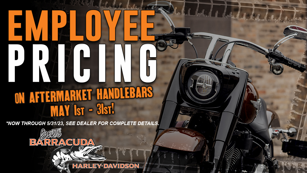 employee discount on aftermarket handlebars at Clearwater Harley-Davidson dealership